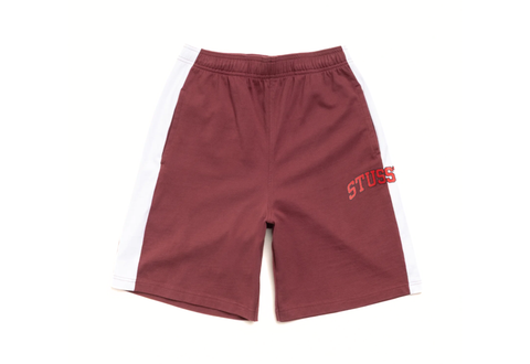  Stussy Stripe Jersey Short  Burgundy 
