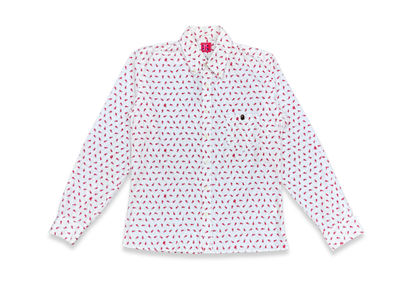  Vintage 90s Bape Monogram Pocket Long Sleeve Shirt White 