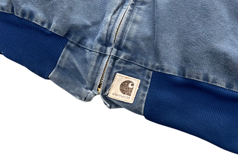  Vintage Carhartt J14 BLU Santa Fe Quilt Lined Blue Jacket 