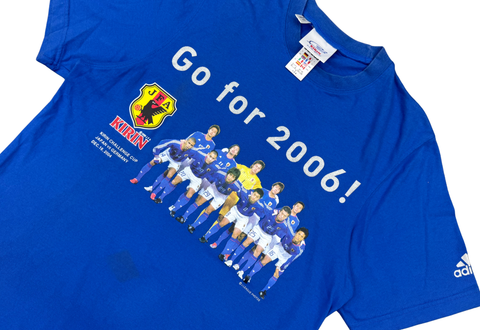  Vintage adidas Go for 2006 Kirin Japan International Soccer Tee Blue 