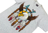  Vintage Fruit Of The Loom Best Bald Eagle Grey Tee 