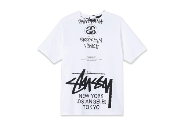  Stussy x Takahiro Miyashita The Soloist World Tour Collection White Tee 