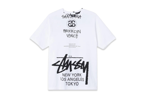  Stussy x Takahiro Miyashita The Soloist World Tour Collection White Tee 