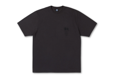  Stussy Swim Out Tee Pigment Dyed Faded Black 