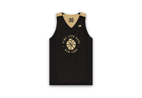  Aimé Leon Dore x New Balance Sonny Reversible Mesh Basketball Jersey Black / Gold 