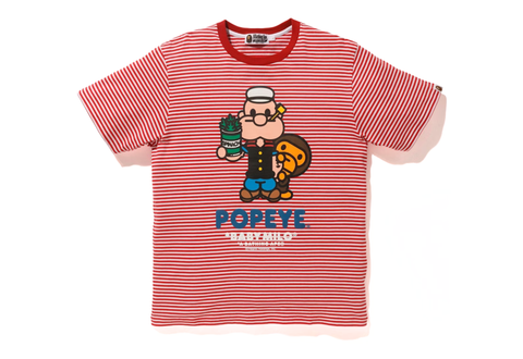  BAPE x Popeye Hoop Tee Red 