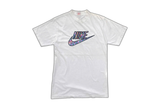  Vintage 90s Nike Center Multicolor Logo White Tee 