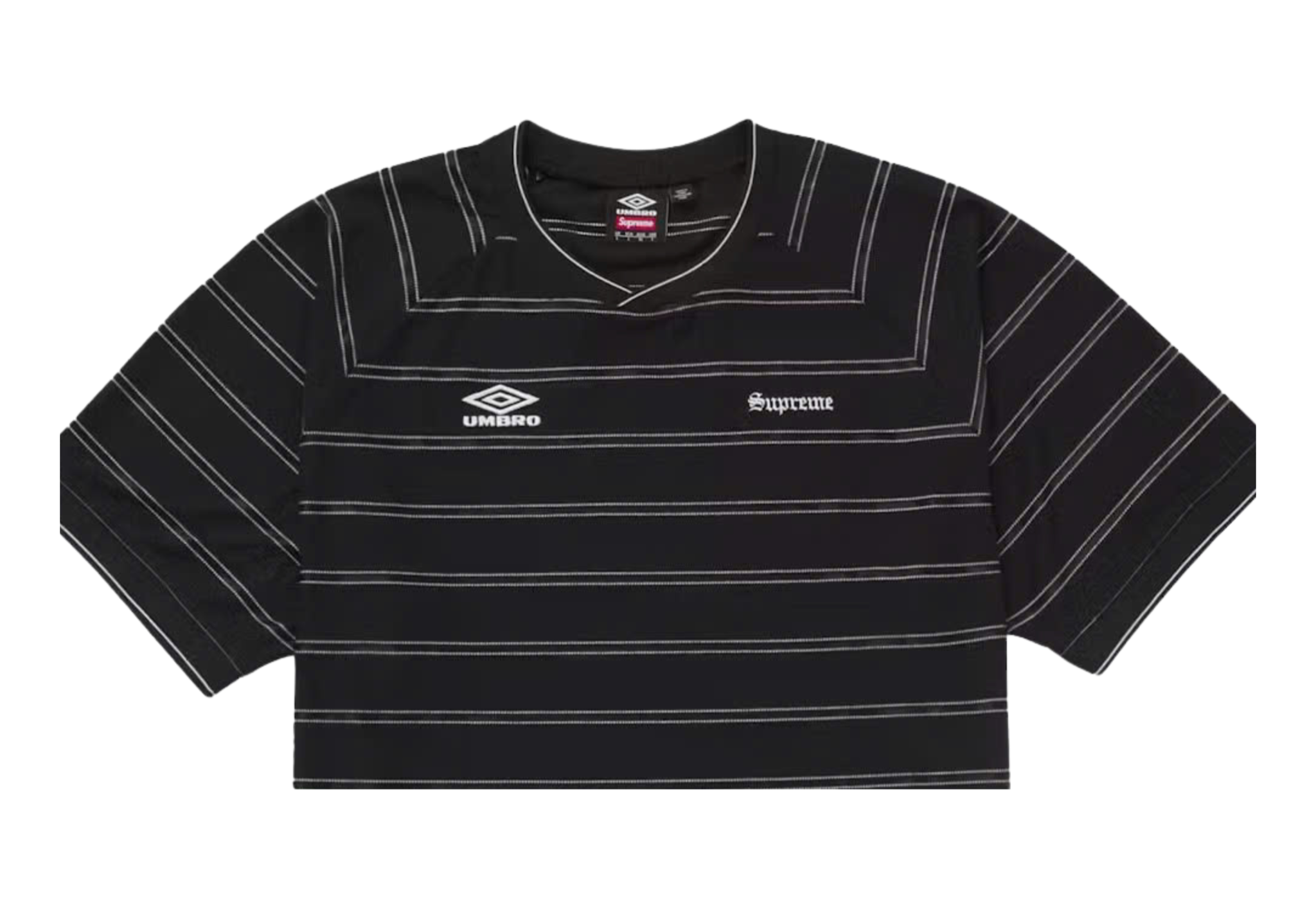 Supreme x Umbro Striped Black Soccer Jersey (SS 25) – THEAIRSAIGON®