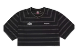  Supreme x Umbro Striped  Black Soccer Jersey (SS 25) 