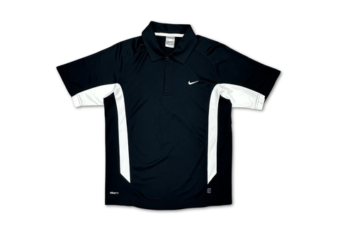  Nike Golf Mini Swoosh Black Polo 