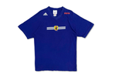 Vintage adidas Kirin Center Logo JFA Blue Tee 