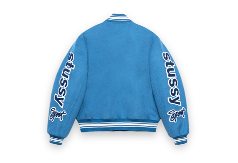  Stussy Varsity Jacket Competition Blue 
