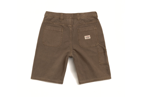  Stussy Washed Canvas Work Short Brown 