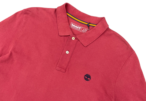  Timberland Millers River Pique Polo Shirt Burgundy 