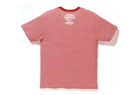 BAPE x Popeye Hoop Tee Red 