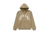  Supreme Champion Zip Up Hooded Sweatshirt Tan 