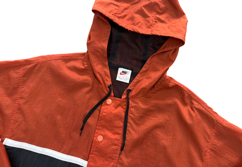  Vintage 90s Nike Nylon Anorak Jacket Orange 
