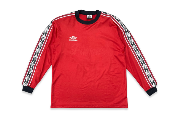  Vintage 90s Umbro Manchester United Template Football Soccer L/S Jersey 
