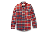  Fear Of God Sixth Collection Checked Cotton Flannel Overshirt Red 