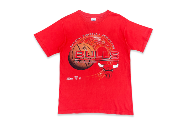  Vintage 90s Chicago Bulls Single Stitch Salem NBA Graphic Red Tee 