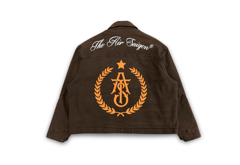  The Air Saigon® Merchandise - VICTORY Crest Detroit Jacket / Brown 