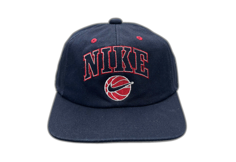  Vintage 90s Nike Basketball Swoosh Black Cap 