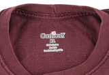  Carhartt Loose Fit Heavyweight Logo Sleeve Graphic Tee Burgundy 