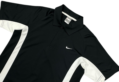  Nike Golf Mini Swoosh Black Polo 