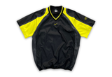  Nike Baseball V-neck Nylon Pullover Black Neon 