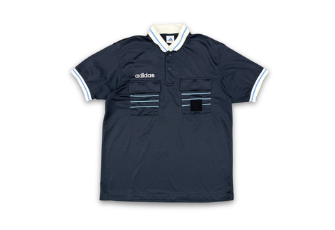  Vintage 90s adidas Descente Game Footbball Referee Polo Jersey 