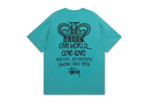  Stussy One World Tee Green 