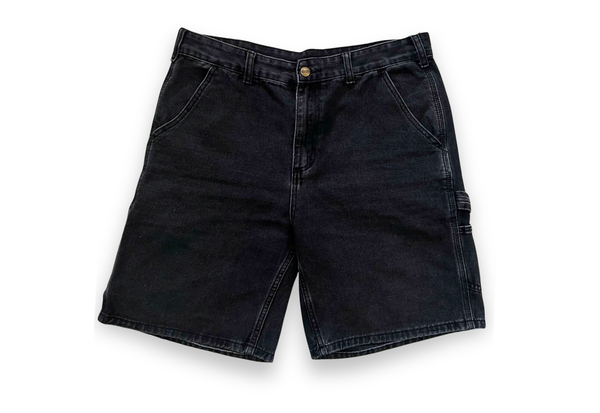  Carhartt WIP Single Knee Carpenter Short Pants Black Denim 