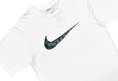  Vintage 90s Nike Big Center Swoosh Tee White 