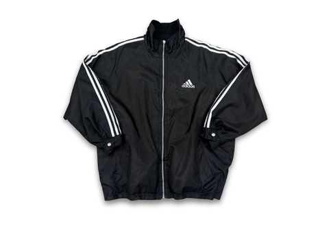  Vintage 90s adidas Reversible Windbreaker Jacket Black 