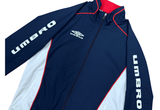  Vintage 90s Umbro Colorblock Track Jacket White/Navy 