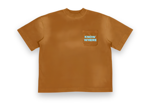  KNOWWHERESTUDIO LOST POCKET BROWN TEE 