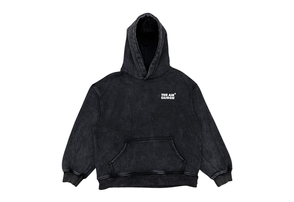  The Air Saigon® Merchandise - ATELIAIR Sporting Club Washed Black Hoodie 