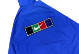  Vintage 90s Nike Court Big Multicolors Big Logo Hood Jacket Blue 