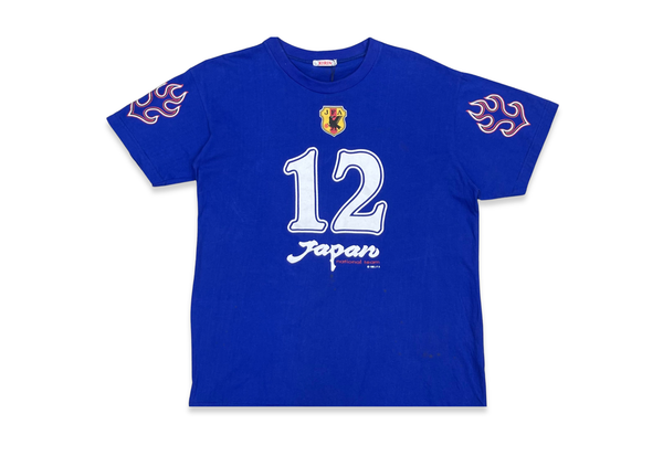  Vintage 90s Kirin Japan National Football Team Blue Jersey #12 