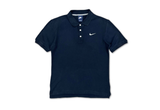  Vintage Nike Swoosh Logo Polo Shirt Navy 