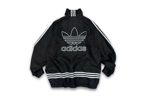  Vintage 90s adidas Reversible Windbreaker Jacket Black 