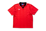  Vintage 90s Umbro Soccer Jersey Black Red 