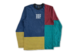  Vintage HUF Colorblock Striped Long Sleeve Tee 