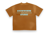  KNOWWHERESTUDIO LOST POCKET BROWN TEE 