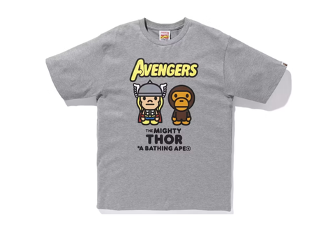  BAPE x Marvel Milo Mighty Thor Tee Grey 