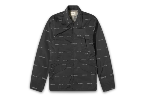 Fear of God All Over Print Nylon Field Jacket Black 