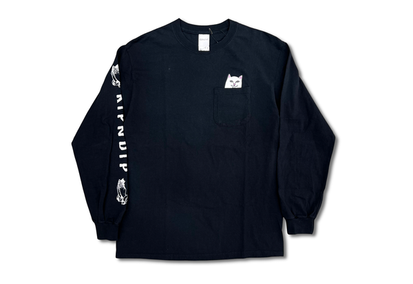  Ripndip Lord Nermal Pocket Long Sleeve Tee Black 