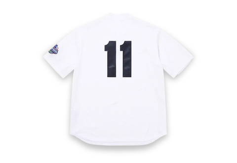  Supreme S Logo Baseball Henley White Jersey (SS25) 