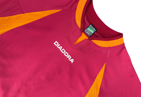  Vintage Diadora Template Roma Training Soccer Jersey Red 