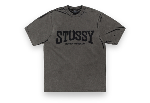  STUSSY BURLY STONE WASHED BLACK TEE 